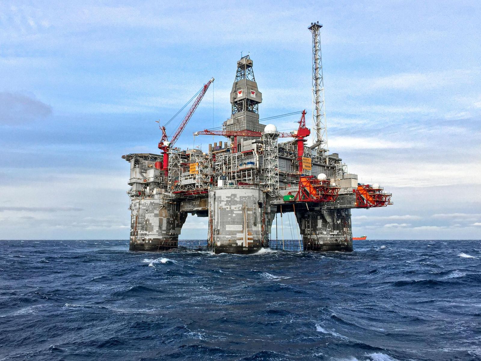 Offshore platform at sea