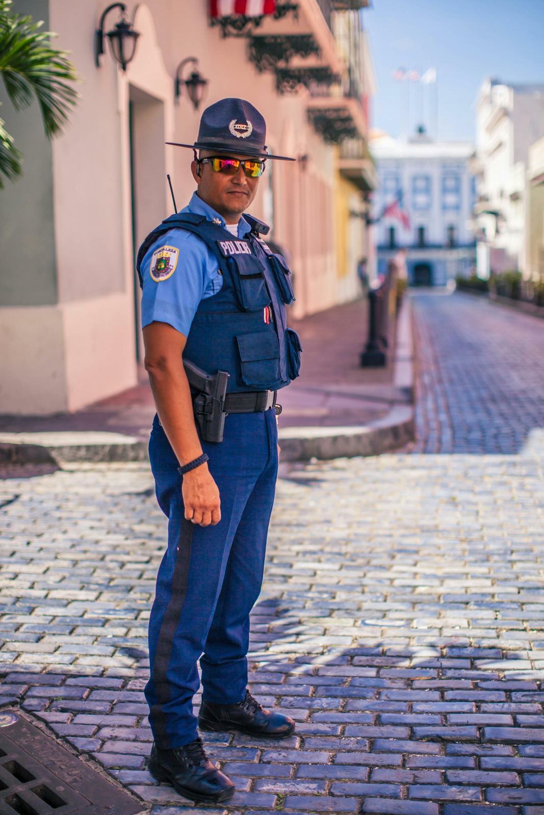 Uniformed officer on patrol
